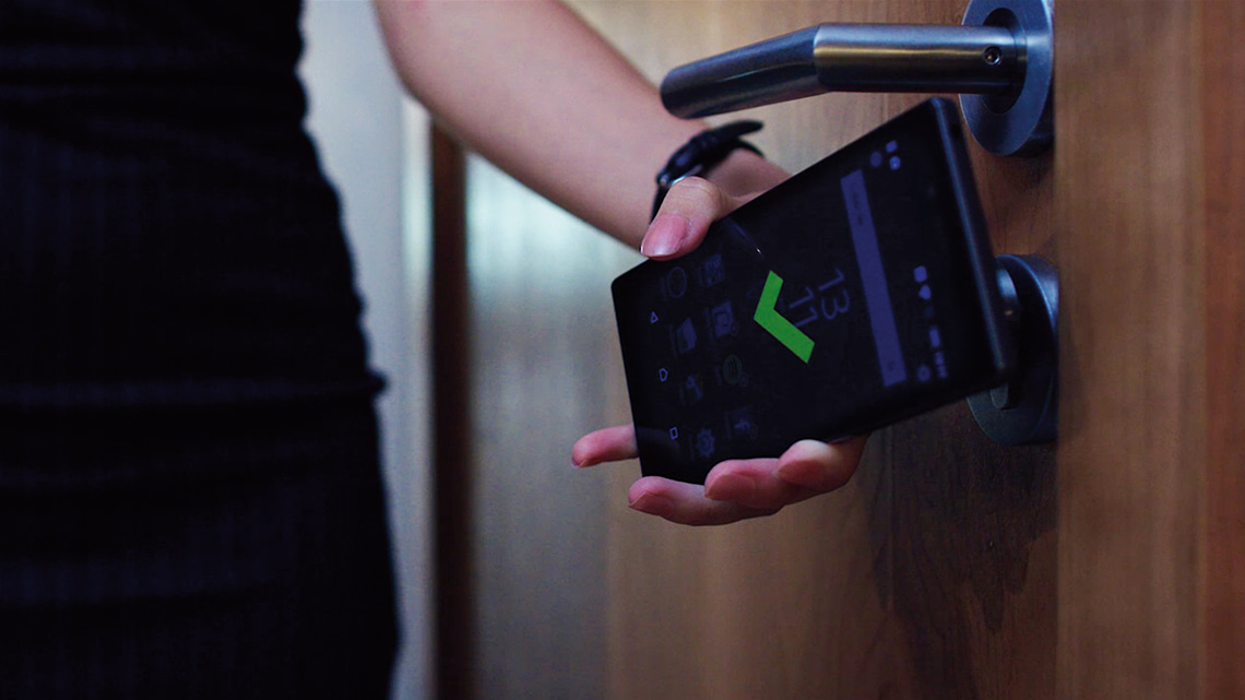 Ouverture de la porte avec un smartphone