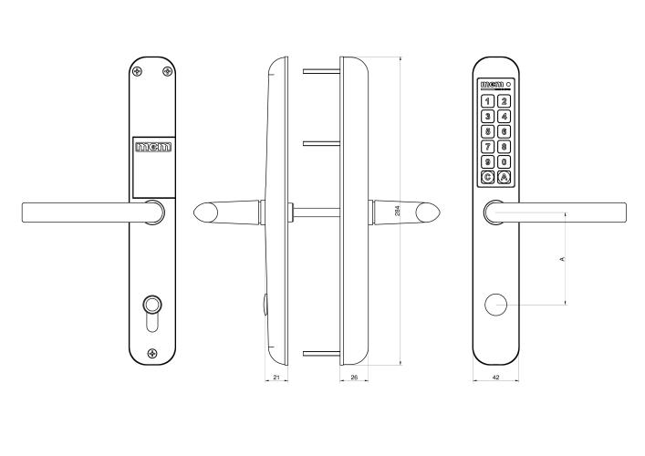 easyKEY SLIM digital handle. EASYKEY SLIM SET - Klamki Cyfrowe - DOM Polska