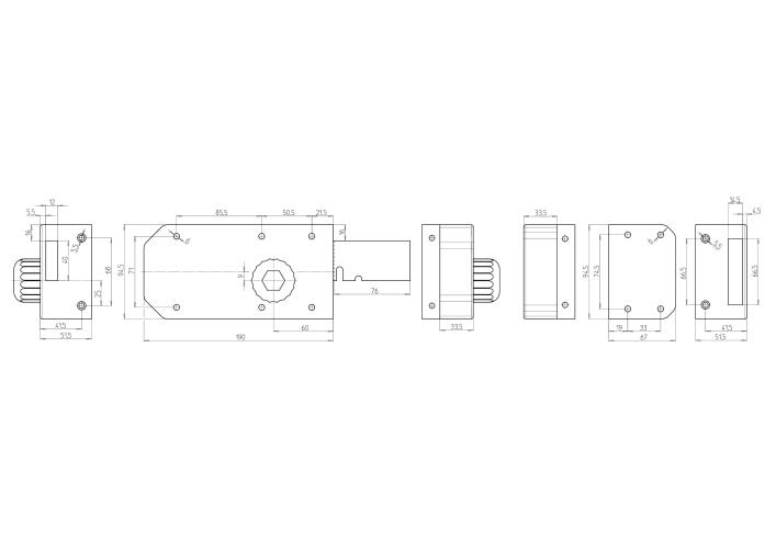 CR 3700 K55-29 - Rim locks - DOM Titan