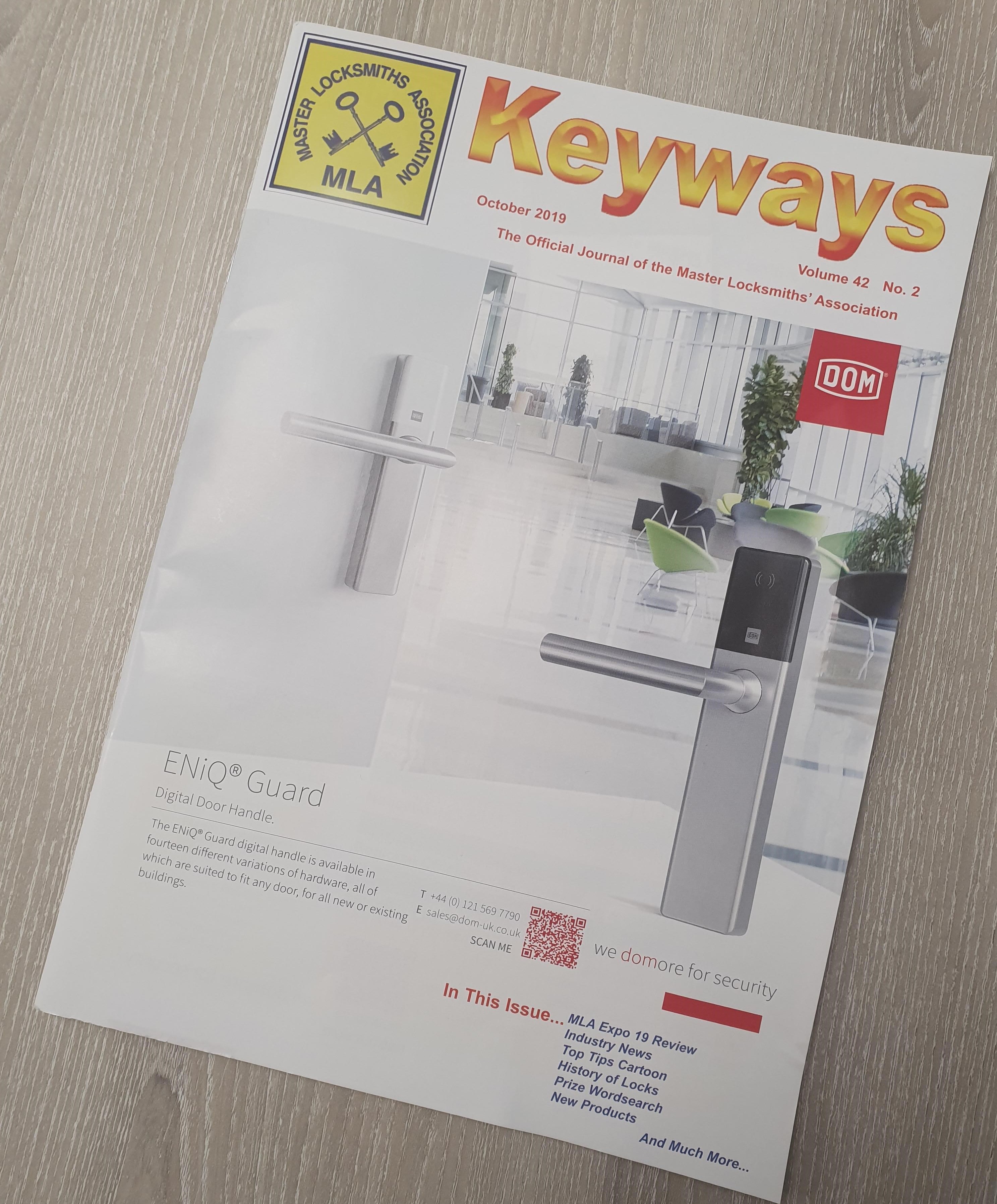 ENiQ Guard in the Keyways October 2019 edition